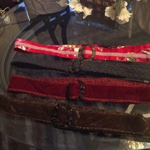 Lot of 4 Vintage Buji Baja fabric belts